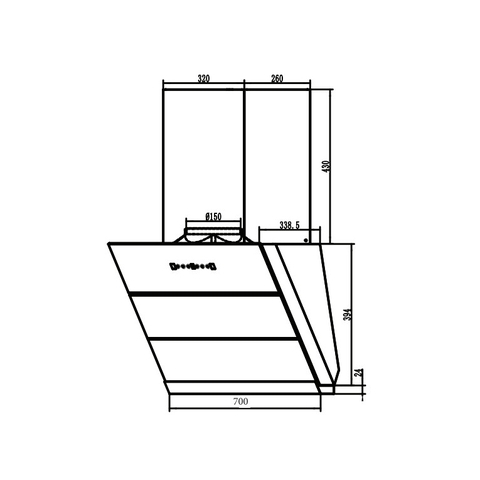 Máy Hút Mùi CANZY CZ-SB07A - 1200m³/h, Kính vát, Cảm ứng 3 cấp độ, Tự động làm sạch