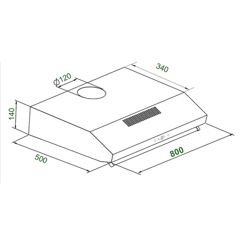 Máy Hút Mùi Cổ Điển KAFF KF-688I/ 788I/ 888I - 700m³/h, Cảm ứng 3 mức công suất, Lọc bằng than hoạt tính