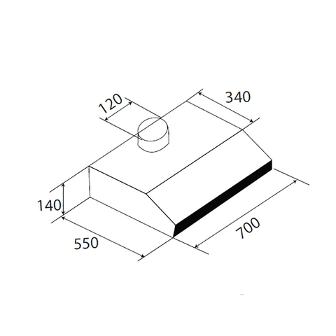 Máy Hút Mùi Cổ Điển KAFF KF-701I - 70CM, 700m³/h, 3 mức công suất, Lọc bằng than hoạt tính