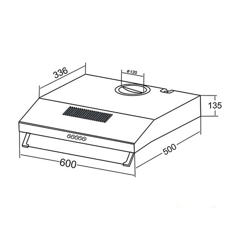 Máy Hút Mùi Cổ Điển KAFF KF-703B - 70CM, 700m³/h, 3 mức công suất, Lọc bằng than hoạt tính