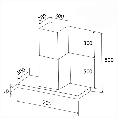 Máy Hút Mùi Kính Toa KAFF KF-771 / KF-991 - 1000m³/h, 3 mức công suất, Men bóng cao cấp, Điều khiển từ xa