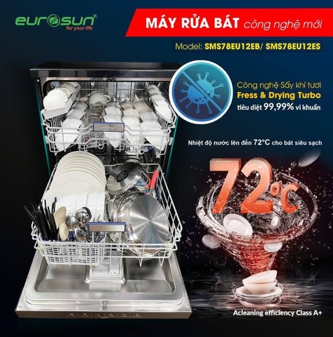 Máy Rửa Chén Eurosun SMS78EU12EB