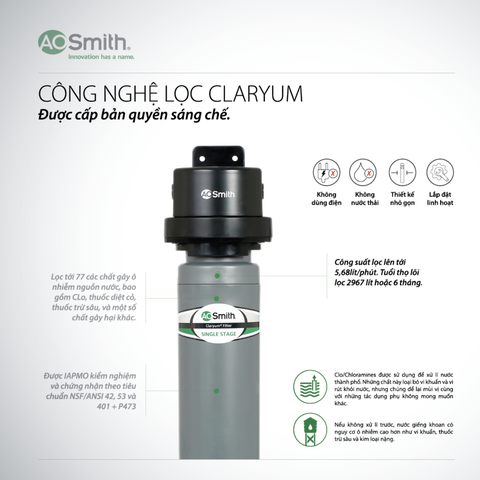 Máy Lọc Nước A. O. Smith Micro Filter AO-MF-ADV