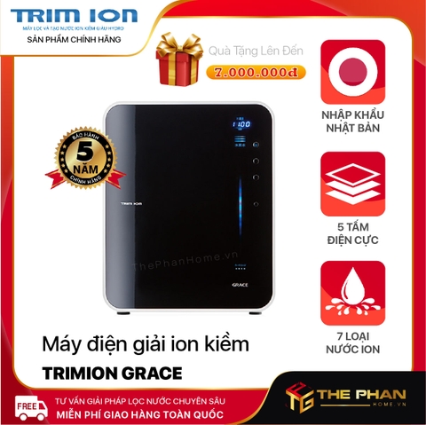 Máy Lọc Nước Điện Giải Ion Kiềm TRIMION GRACE - 5 tấm điện cực tạo ra 7 loại nước ion