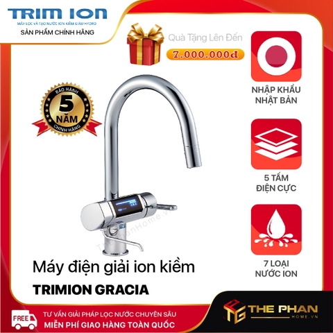 Máy Lọc Nước Điện Giải Ion Kiềm TRIMION GRACIA - 5 tấm điện cực tạo ra 7 loại nước ion