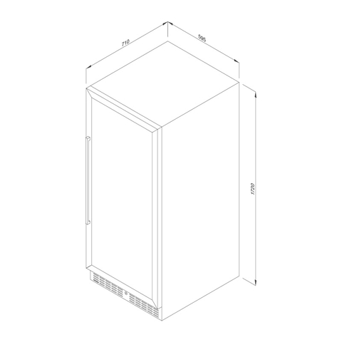 Tủ Bảo Quản Rượu Âm Tủ Malloca MWC-180BG - Sức chứa 154 chai