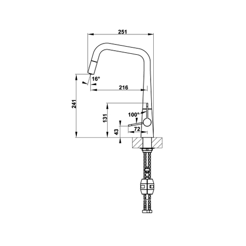 Vòi Bếp Hafele Hydros HT20-CH1P241 570.82.220 - Hafele Tap Hydros