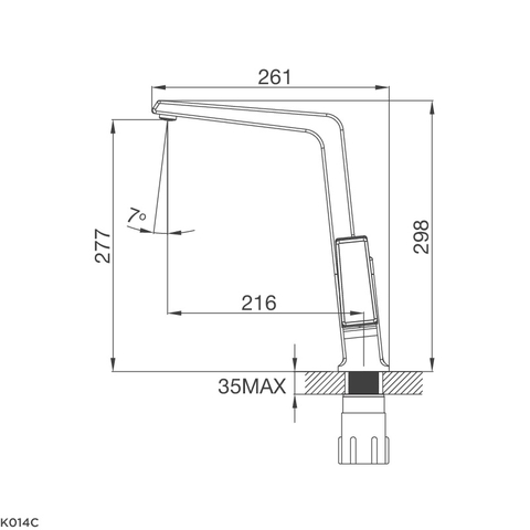 Vòi Rửa Chén Malloca K014C - Nước nóng, lạnh, mạ Chrome