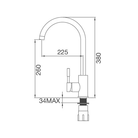 Vòi Rửa Chén Malloca K569-SN - Nước nóng, lạnh, inox 307