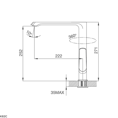 Vòi Rửa Chén Malloca K82C - Nước nóng, lạnh, mạ Chrome