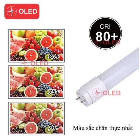 Đèn Led Tube 20W-T8 (Đầu nhựa trắng)