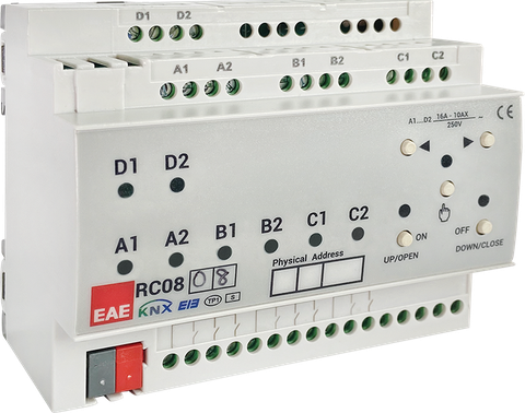 Bộ điều khiển phòng EAE RCU 8 kênh 8x16A Outputs +8 Digital Inputs