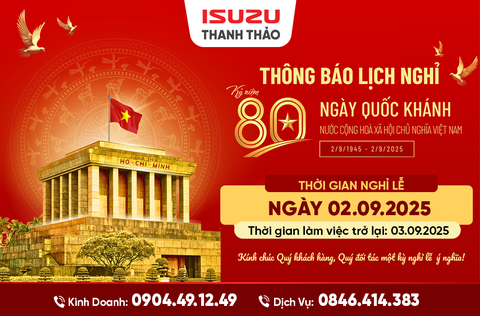 THÔNG BÁO NGHỈ LỄ QUỐC KHÁNH 2/9