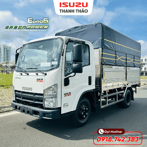 Xe tải Isuzu QKR230 Mui bạt inox 304 - Tải 2.5 tấn - Thùng dài 3m6
