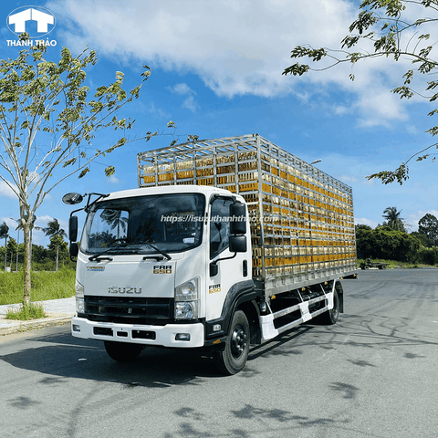 Xe Tải Isuzu FRR650 Chở Gia Cầm - Tải 5.5 tấn - Thùng dài 6m7