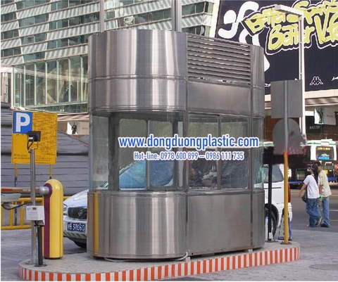 Cabin bảo vệ Inox kính cong cao cấp 2 đầu BDI-1525LĐH (Mẫu to lắp điều hoà)