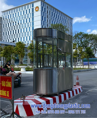 Cabin bảo vệ Inox kính cong cao cấp 2 đầu BDI-1022 (Mẫu nhỏ)