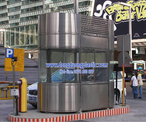 Cabin bảo vệ Inox kính cong cao cấp 2 đầu BDI-1525LĐH (Mẫu to lắp điều hoà)