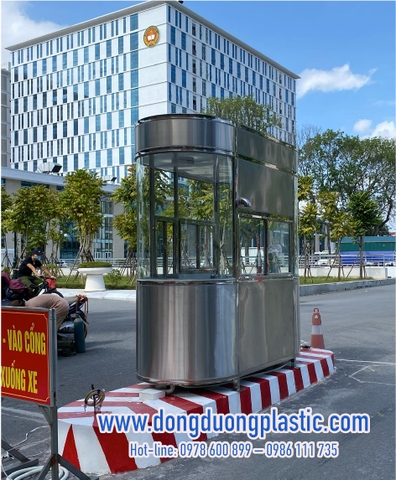 Cabin bảo vệ Inox kính cong cao cấp 2 đầu BDI-1022 (Mẫu nhỏ)