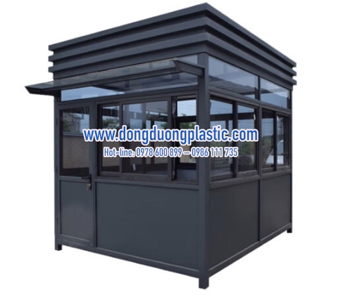 Cabin bốt gác bảo vệ khung thép mái vuông 3 tầng BOD-2020V