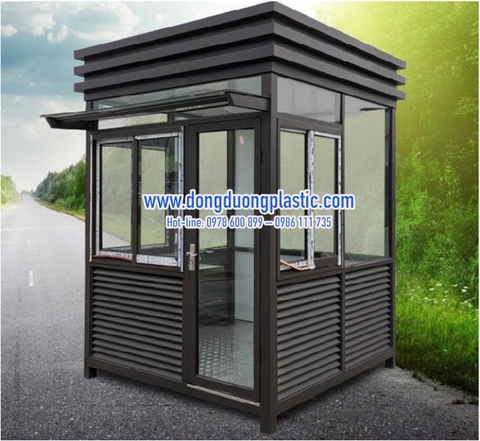 Cabin bốt gác bảo vệ khung thép mái vuông 3 tầng BOD-1515V