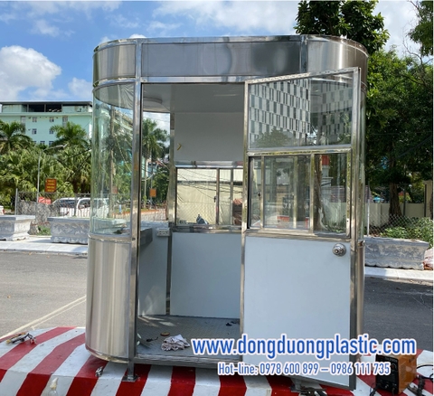 Cabin bảo vệ Inox kính cong cao cấp 2 đầu BDI-1022 (Mẫu nhỏ)