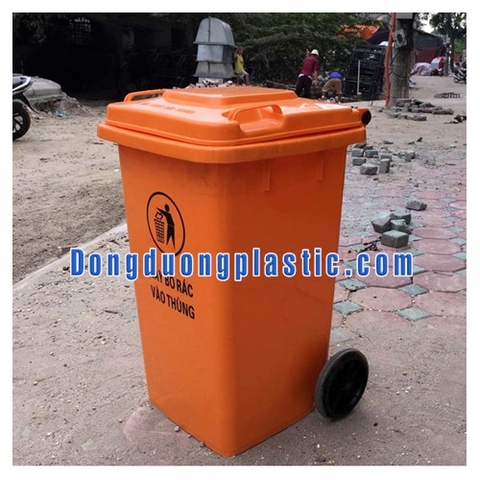 Thùng Rác 100 Lít Nhựa HDPE Có Bánh Xe