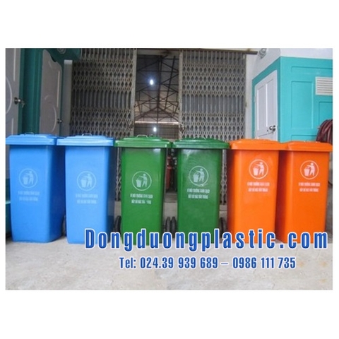 Thùng Rác 120 Lít Nhựa Composite Bánh Xe
