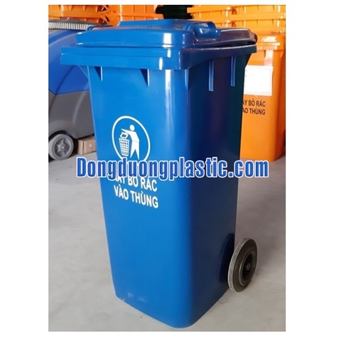 Thùng Rác 120 Lít Nhựa HDPE có bánh xe