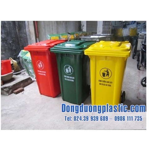 Thùng Rác 240 Lít Nhựa Composite Bánh Xe