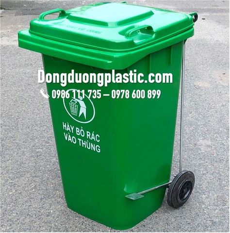 Thùng Rác 240 Lít Đạp Chân