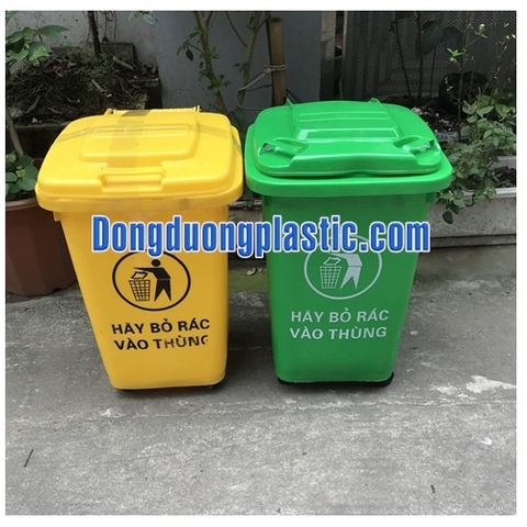 Thùng Rác 30 Lít Nhựa HDPE bánh xe