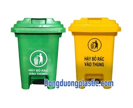 Thùng Rác 60 Lít Đạp Chân Nhựa HDPE