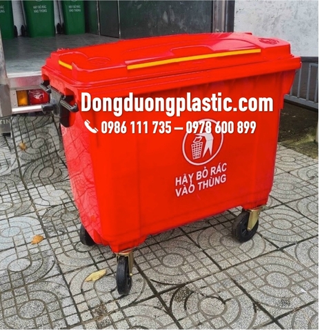 Thùng Rác 660 Lít Bánh Xe