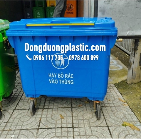 Thùng Rác 660 Lít Bánh Xe