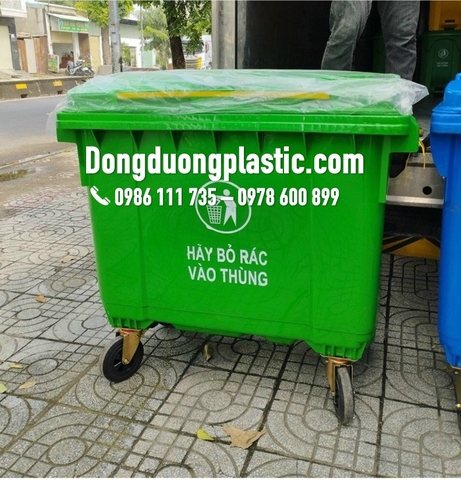 Thùng Rác 660 Lít Nhựa HDPE