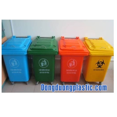 Thùng Rác 80 Lít Nhựa Composite Bánh Xe