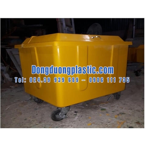 Thùng Rác 800 Lít Nhựa Composite Bánh Xe