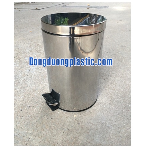 Thùng Rác Inox 20 Lít Đạp Chân