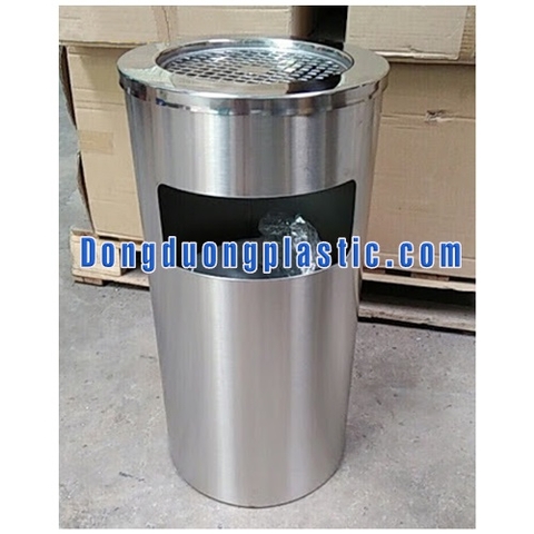 Thùng Rác Inox Gạt Tàn A35-B