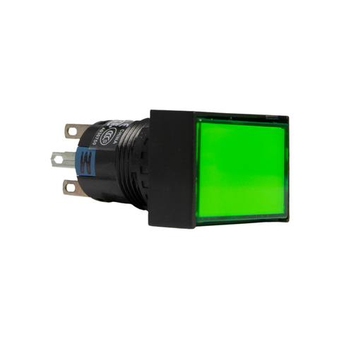 Nút nhấn Idec không đèn, hình chữ nhật AB6H Ø 16mm, màu xanh lá