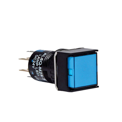 Đèn báo Idec loại vuông AL6Q Ø 16mm, 24V AC/DC, màu xanh dương