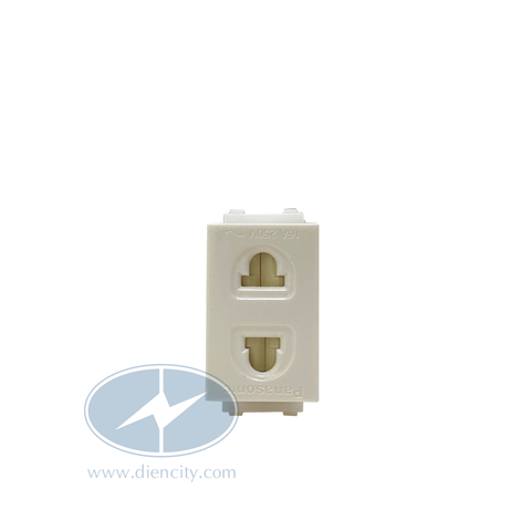 Ổ cắm đơn có màn che Panasonic WEV1081SW 250VAC - 16A