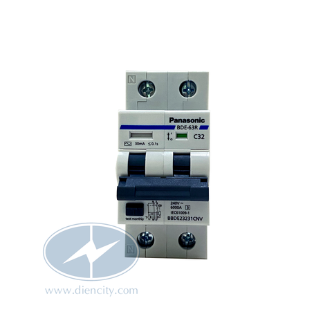 RCBO (CB tép chống giật) Panasonic BBDE 2P 6A-40A