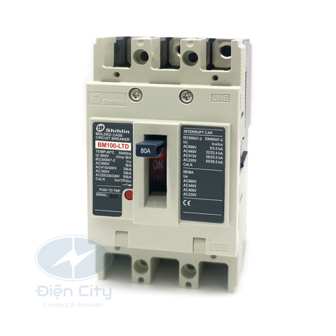 MCCB (Aptomat) Shihlin BM100-LTD 3P 100A 36kA