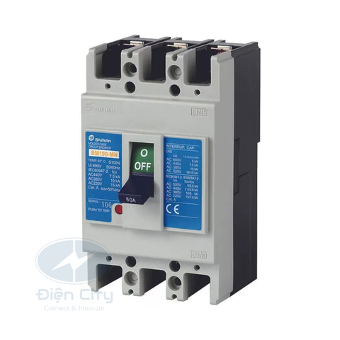 MCCB (Aptomat) Shihlin BM100-MN 3P 100A 10kA