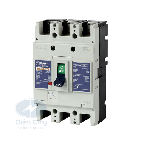 MCCB (Aptomat) Shihlin BM250-RTA 3P 225A 70kA