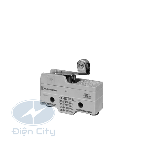 Công tắc hành trình Hanyoung HY-R704 dạng kết hợp con lăn, đòn bẩy