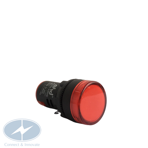 Đèn báo pha gắn tủ điện AD22-22DS  Ø22mm màu đỏ