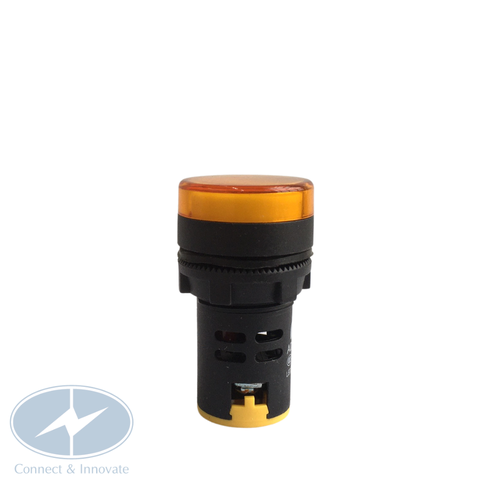 Đèn báo pha gắn tủ điện AD22-22DS  Ø22mm màu vàng